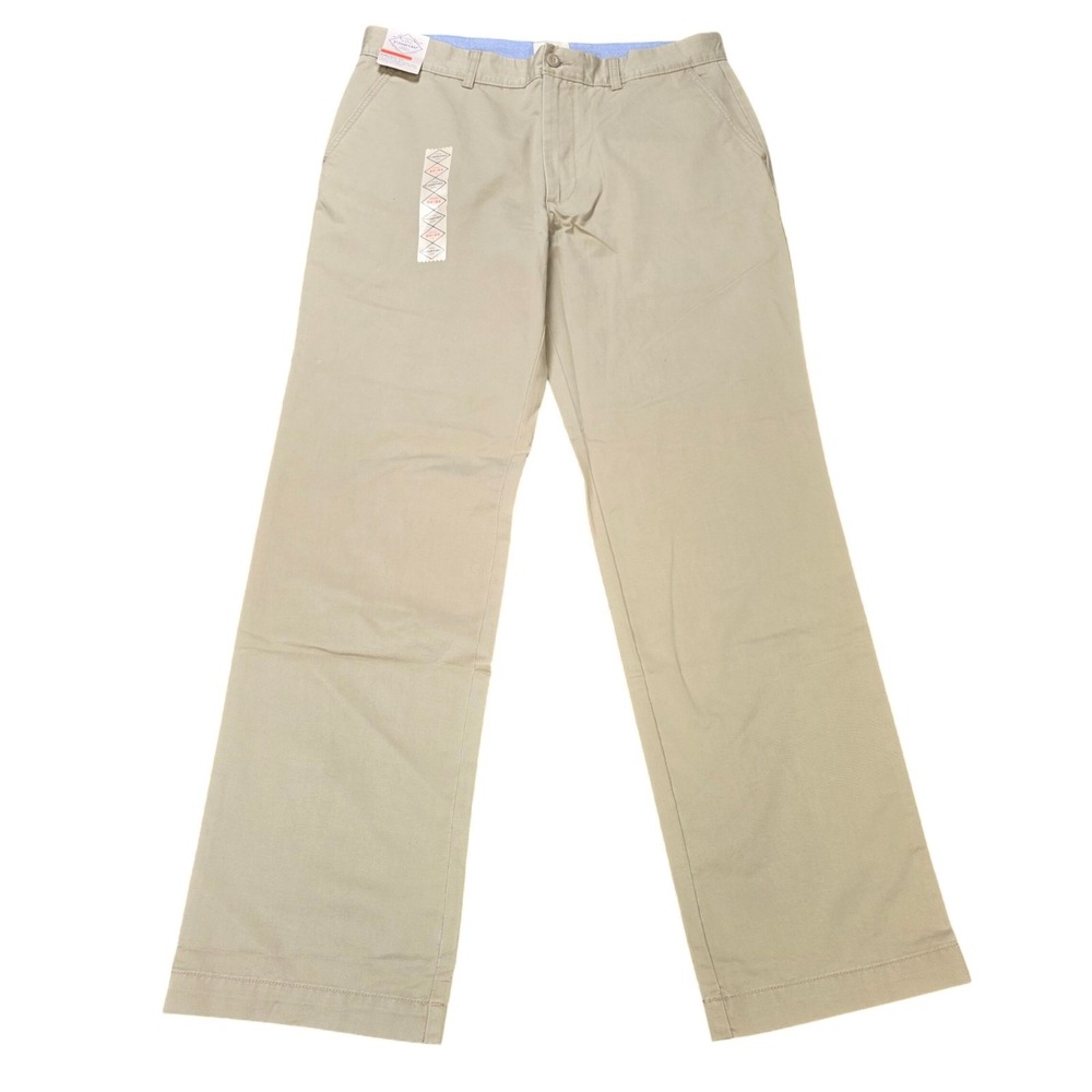 St Johns Bay Legacy Chino Pants Men's Size 34x34‎ Khaki Tan Straight Fit NWT
